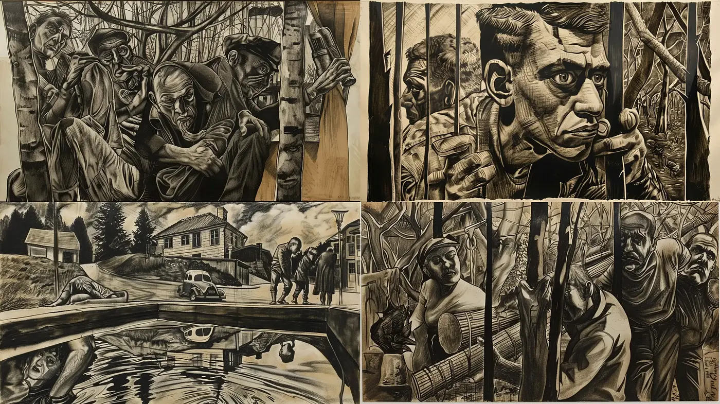 Sepia-Toned Storybook Realism - Midjourney sref style
