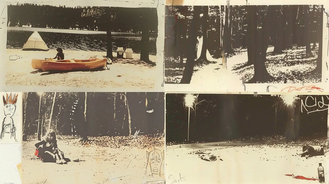 Monochromatic Sepia Shade with Abstract Expressionist Influence - Midjourney sref style