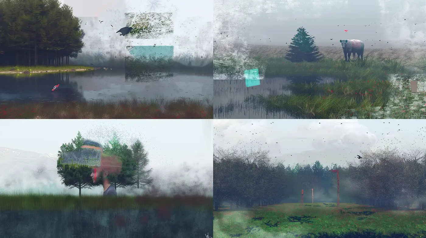 Tranquil Vistas with Impressionistic Brushwork and a Subdued Palette - Midjourney sref style