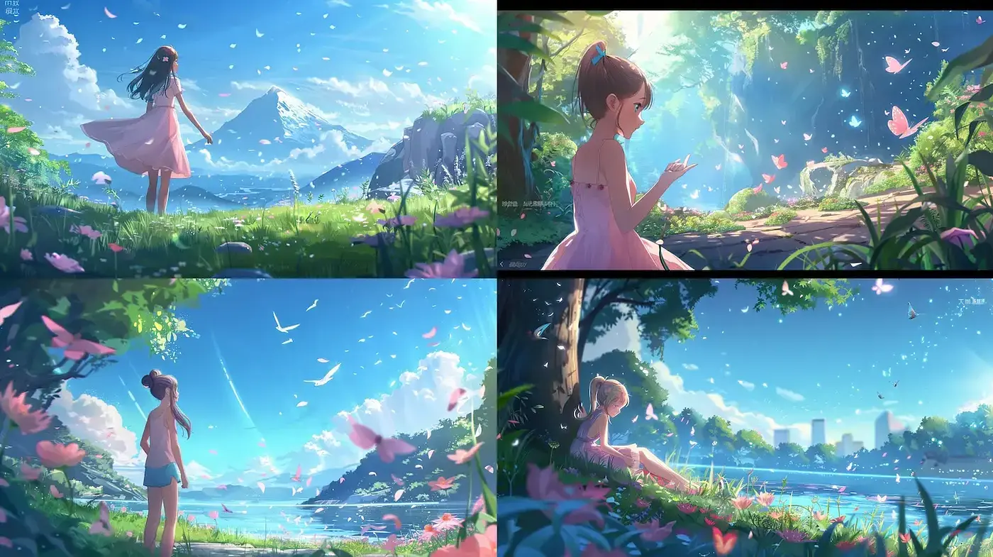 Whimsical and Dreamy Artistic Exploration with Nature Themes - Midjourney sref style