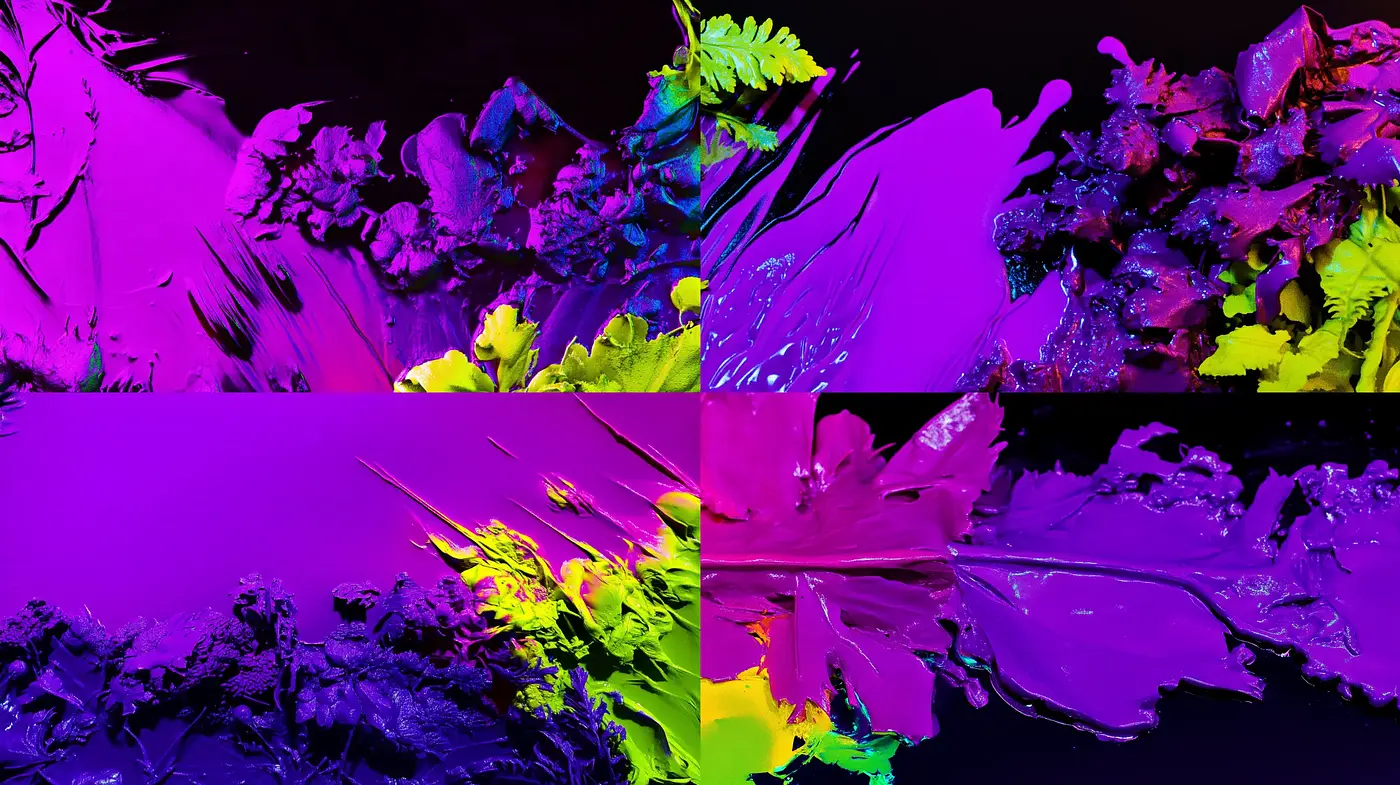 Neon Clash in Digital Expressionism - Midjourney sref style