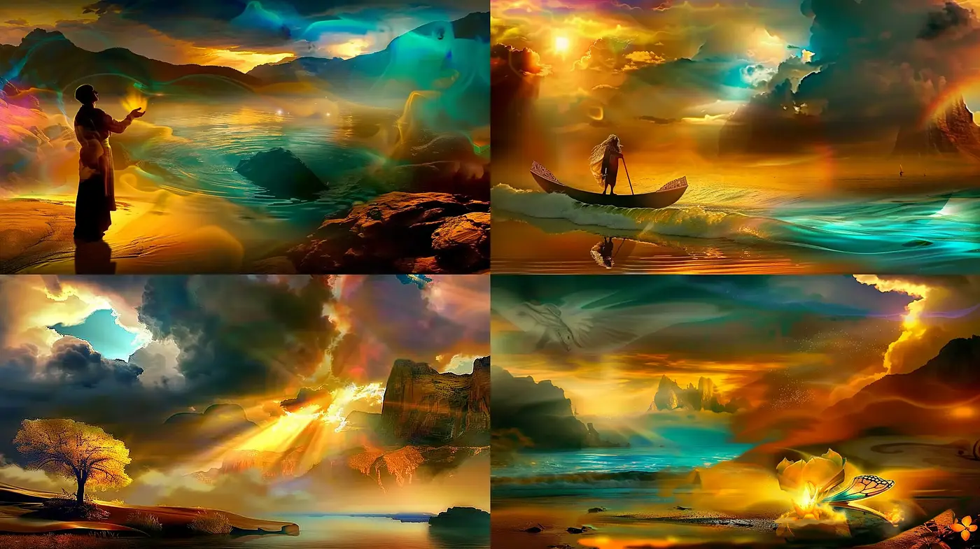 Ethereal Glow of Luminous Landscapes - Midjourney sref style
