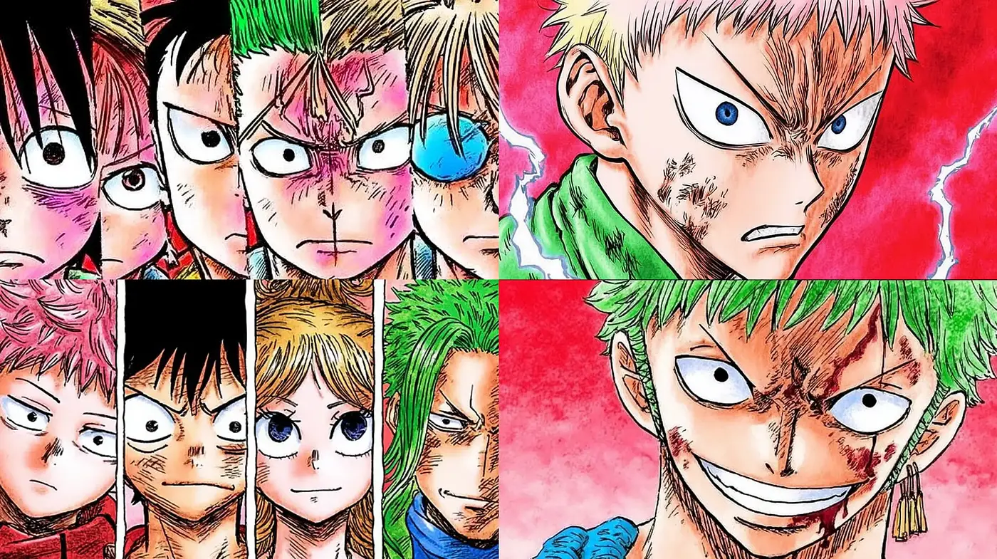 Dynamic and expressive character aesthetic with a vibrant manga influence - Midjourney sref style