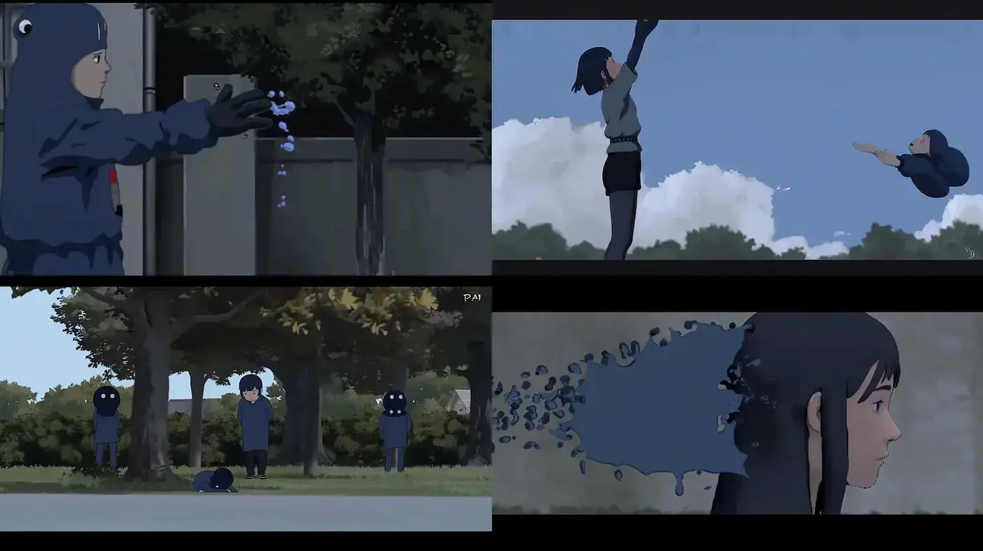 Cinematic, stylized animation with subtle surreal elements - Midjourney sref style