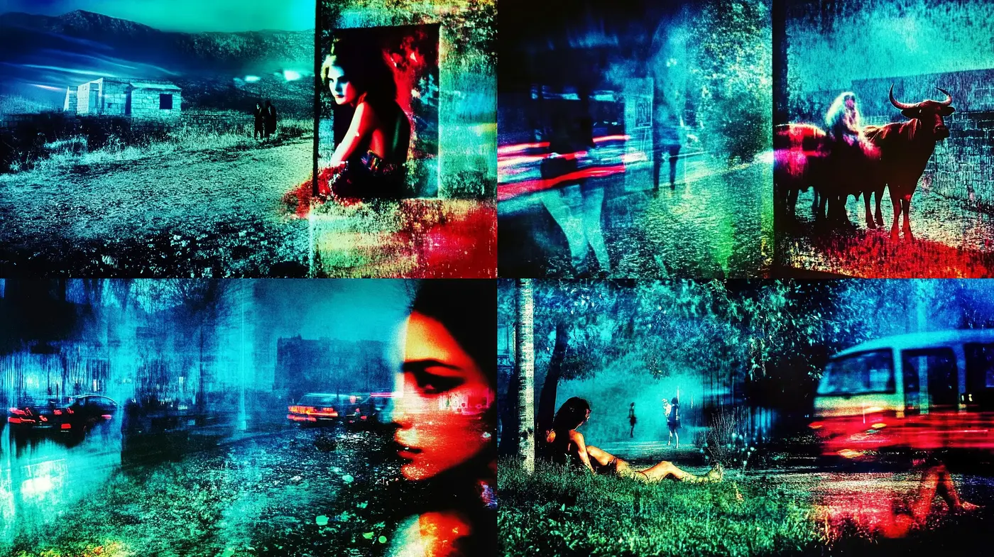 Ethereal Cyberpunk Dreamscape: A Synthesis of Neon and Shadow - Midjourney sref style