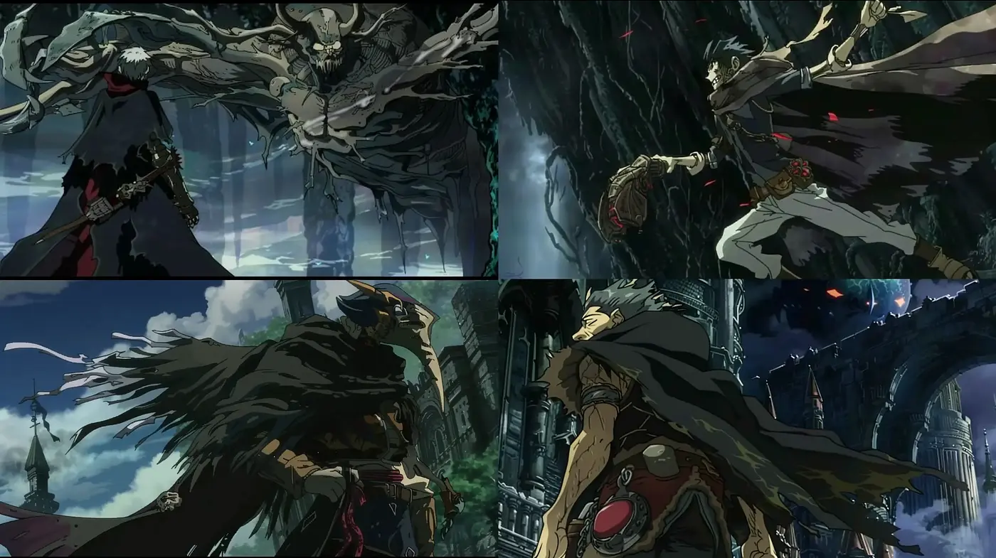 Ethereal Dystopian Panorama with Stylized Anime Essence - Midjourney sref style