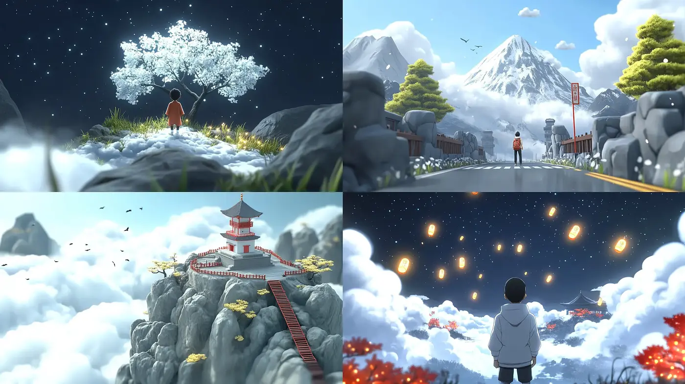 Ethereal Dreamscape: A Consistent Harmonious Blend of Softness and Serenity - Midjourney sref style