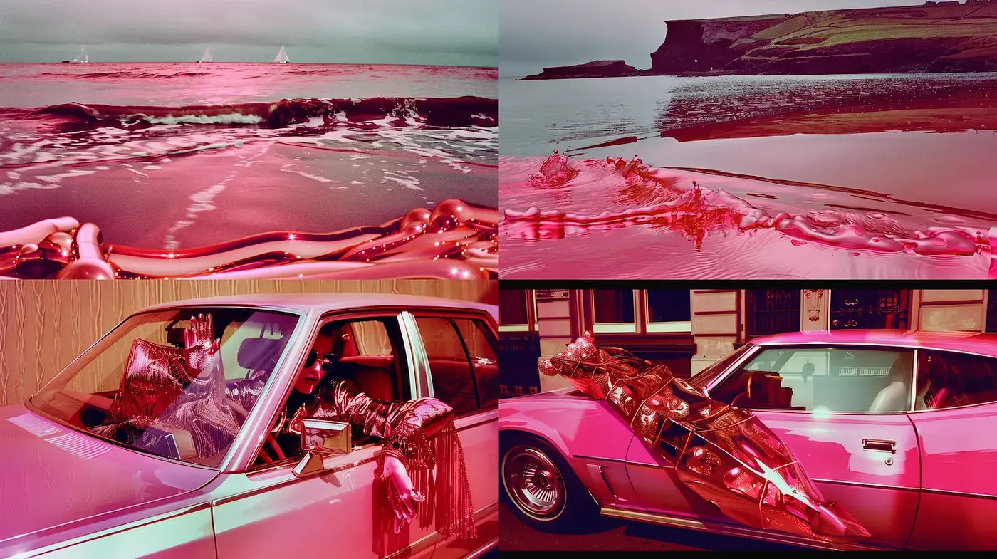 Memorable Synthesis of Textures and Vibrant Aesthetic - Midjourney sref style