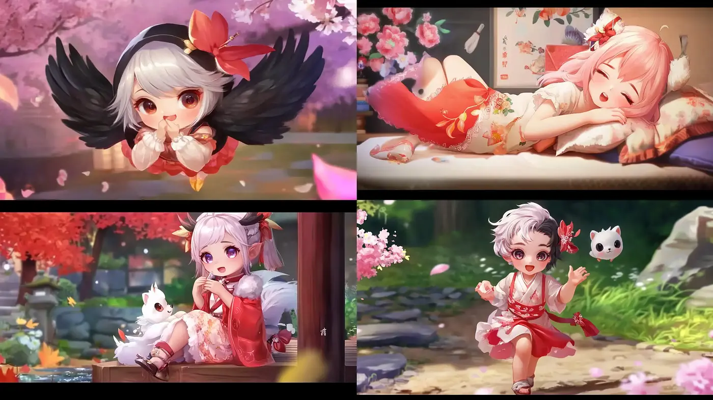Whimsical Anime-Inspired Fantasy with Pastel Tones - Midjourney sref style