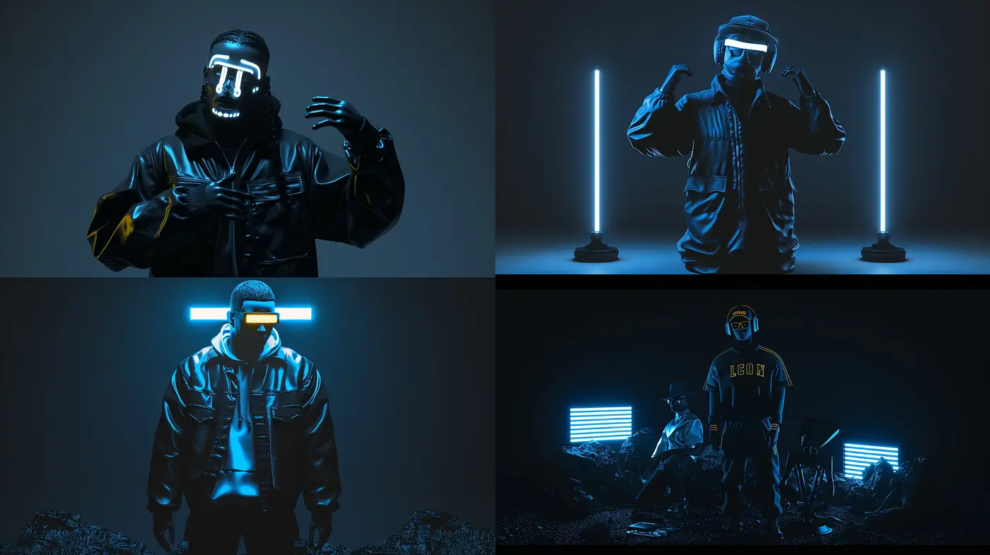 Nocturnal Luminescence: A Cyber-noir Aesthetic with Vibrant Neon Contrasts - Midjourney sref style