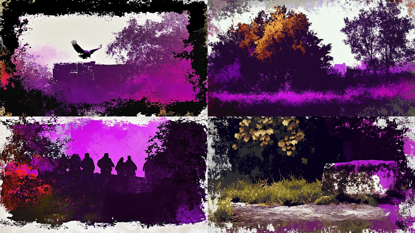 Dreamlike Textured Vignettes: A Fusion of Digital Impasto and Vivid Hues - Midjourney sref style