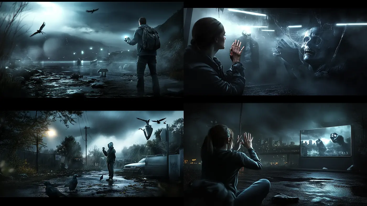 Mystifying Nocturnal Cinematic Scenes with a Photorealistic Touch - Midjourney sref style