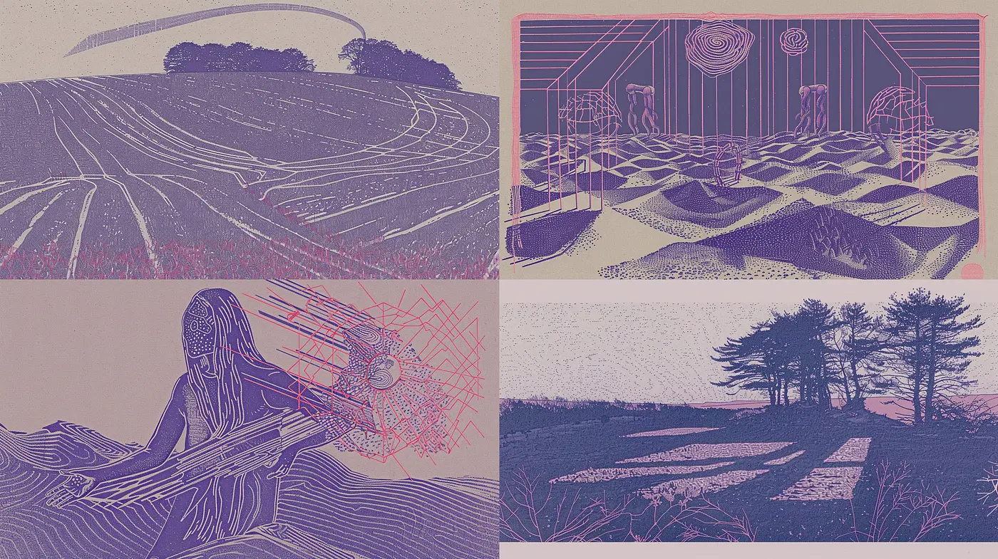 Surreal Synthwave Dreamscape: A Fusion of Retrofuturistic Aesthetics and Enigmatic Ethereal Textures - Midjourney sref style