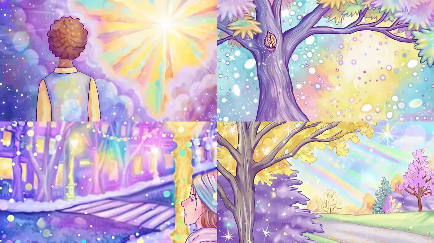 Whimsical and Vibrant Illustrations with Dreamy Textures - Midjourney sref style
