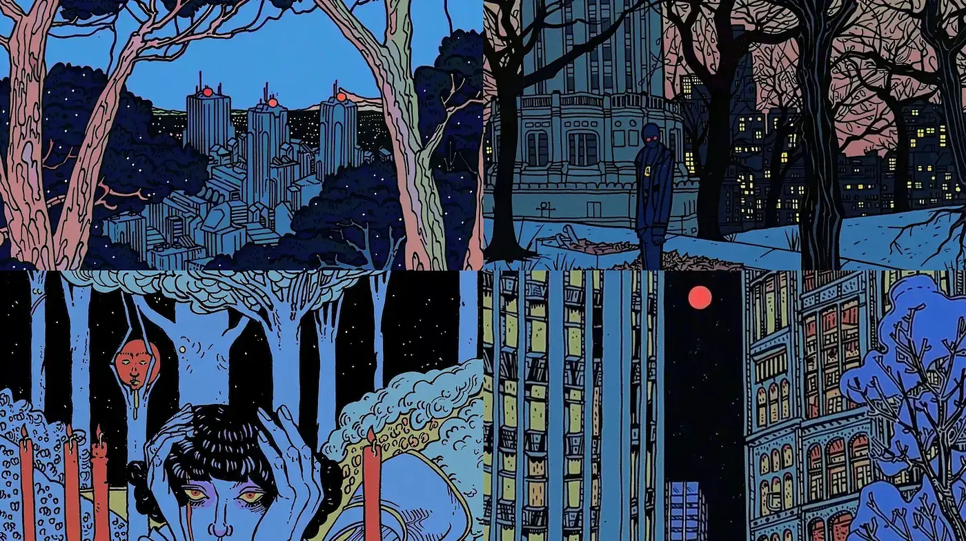 Ethereal Urban Landscapes with Surrealist Depth - Midjourney sref style