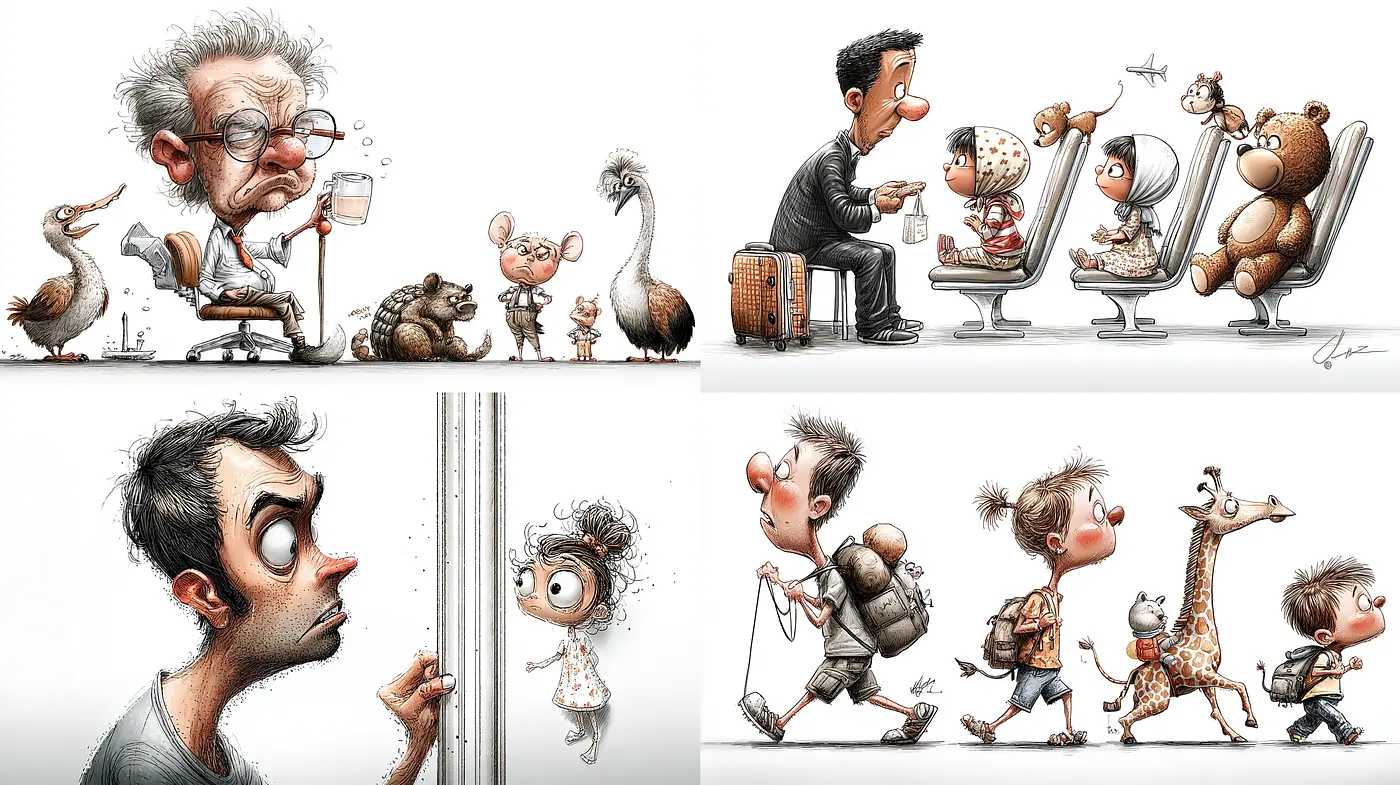 Expressive and Whimsical Art Style with Subtle Narrative Elements - Midjourney sref style