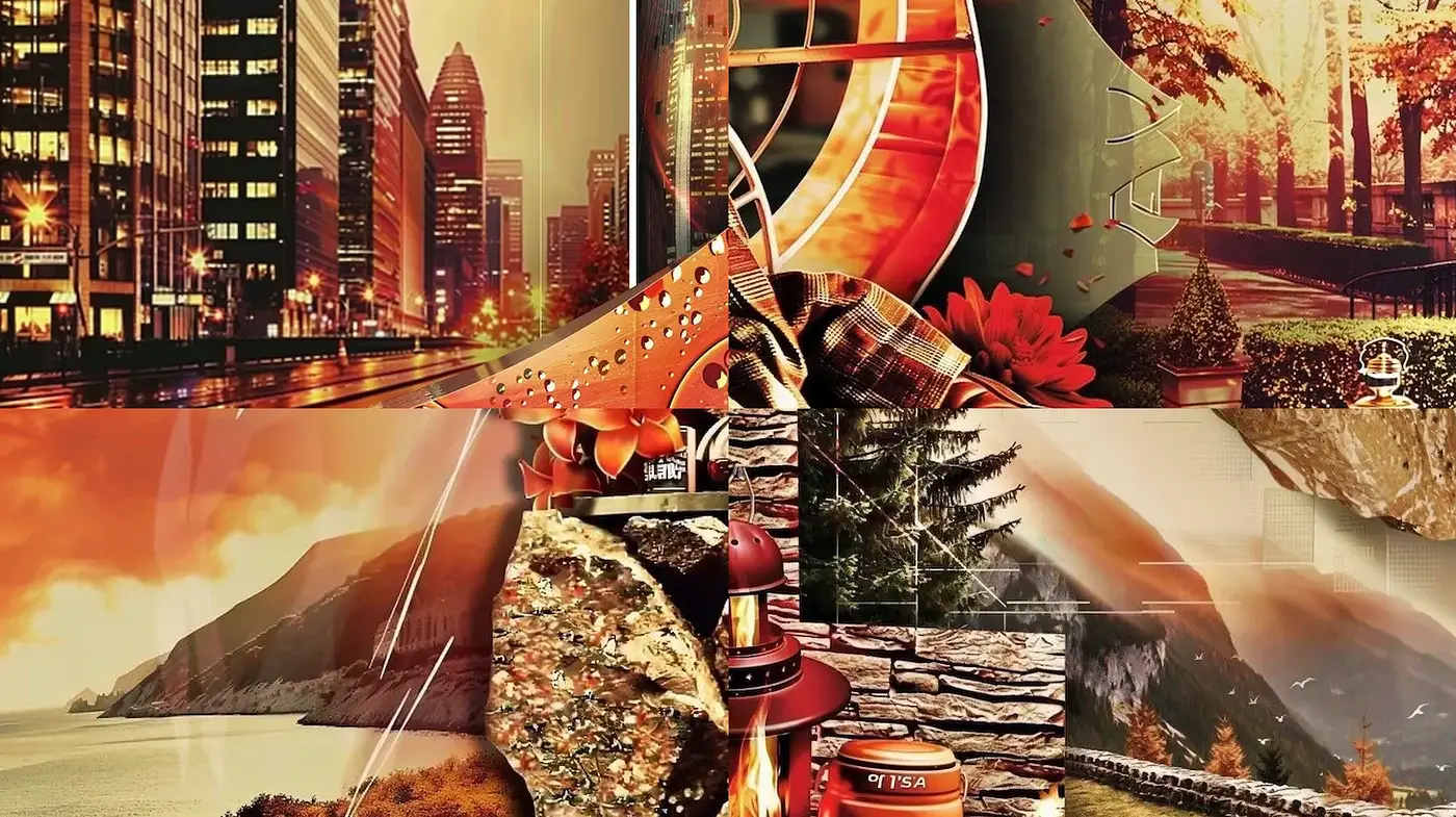Cohesive Visual Harmony in Vibrant Urban Landscapes - Midjourney sref style