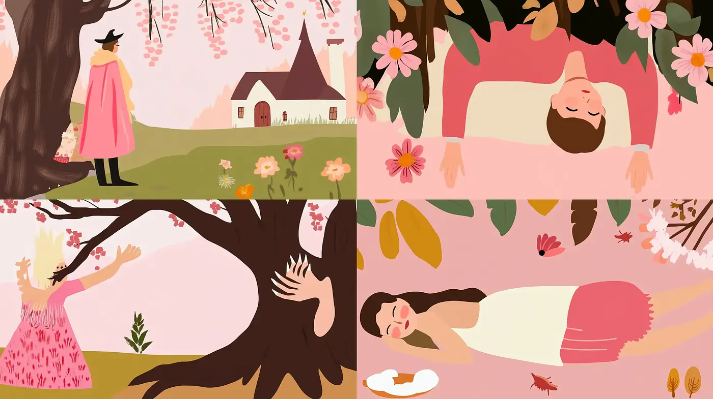 Pastoral Serenity: A Harmonious Blend of Soft Hues and Gentle Contours - Midjourney sref style