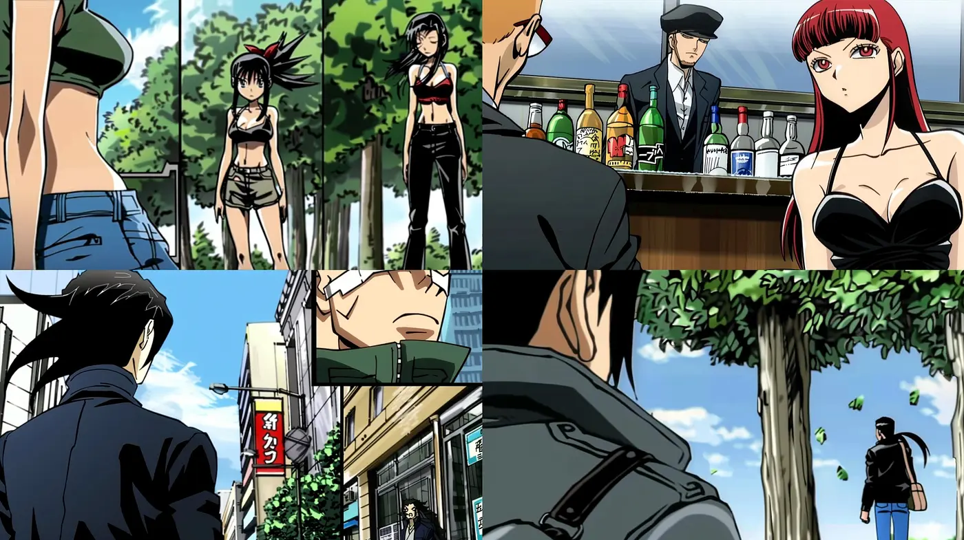 Uniform Ink Strokes and Vignette Shades: A Contemporary Digital Manga Fusion - Midjourney sref style