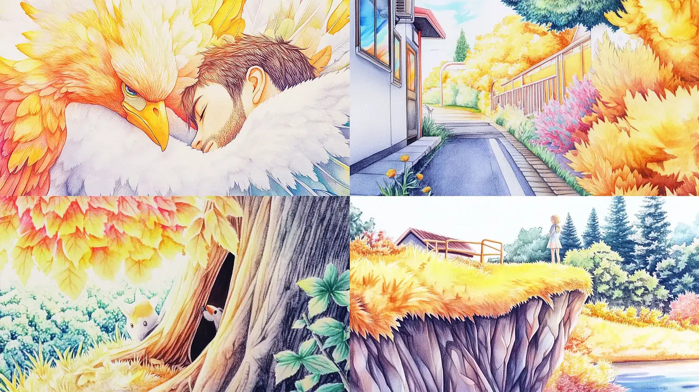 Serene Watercolor Vistas: Dreamy Pastels in a Tranquil World - Midjourney sref style