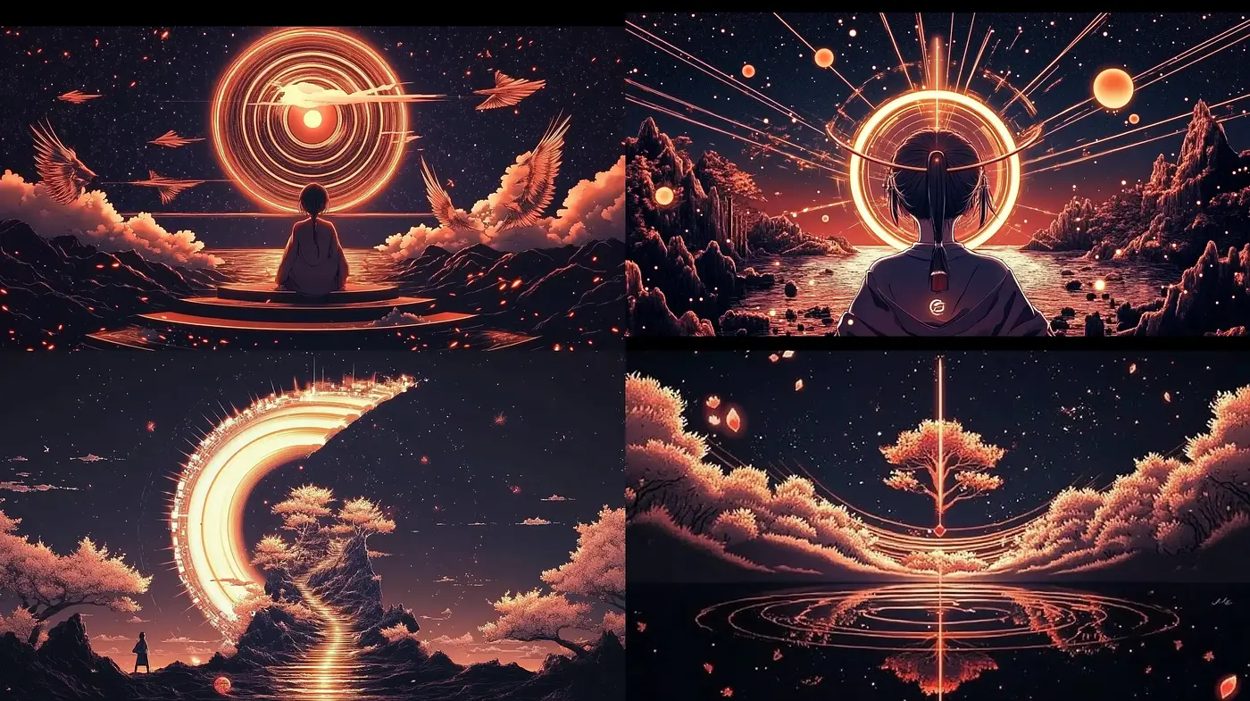 Celestial Symphony in Sepia: A Fusion of Digital Artistry and Cosmic Imagery - Midjourney sref style