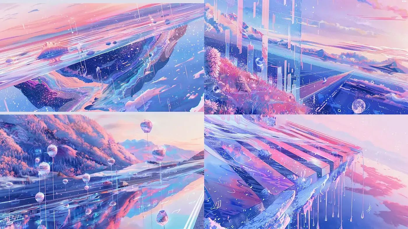 Surreal Landscapes with a Dreamlike Essence - Midjourney sref style