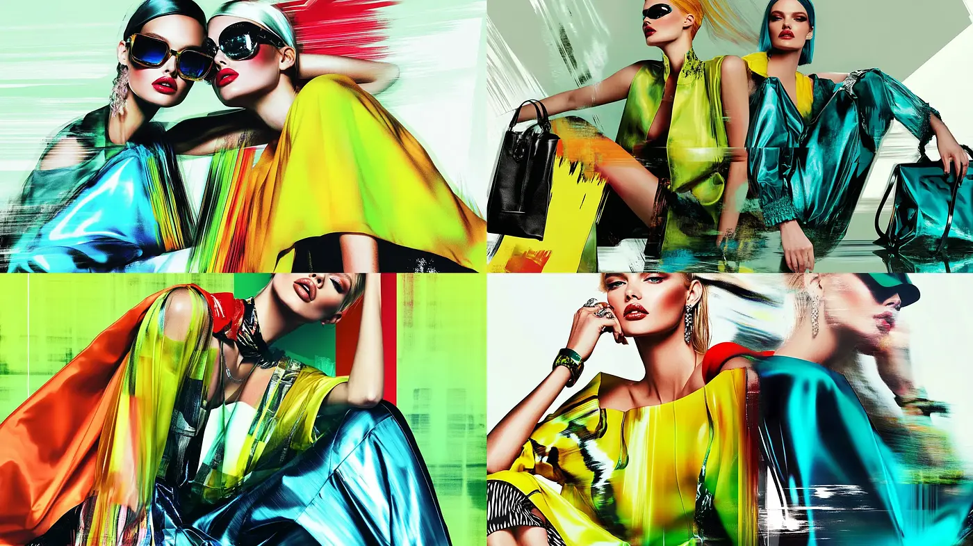 Chromatic Abstraction in Contemporary Fashion Imagery - Midjourney sref style