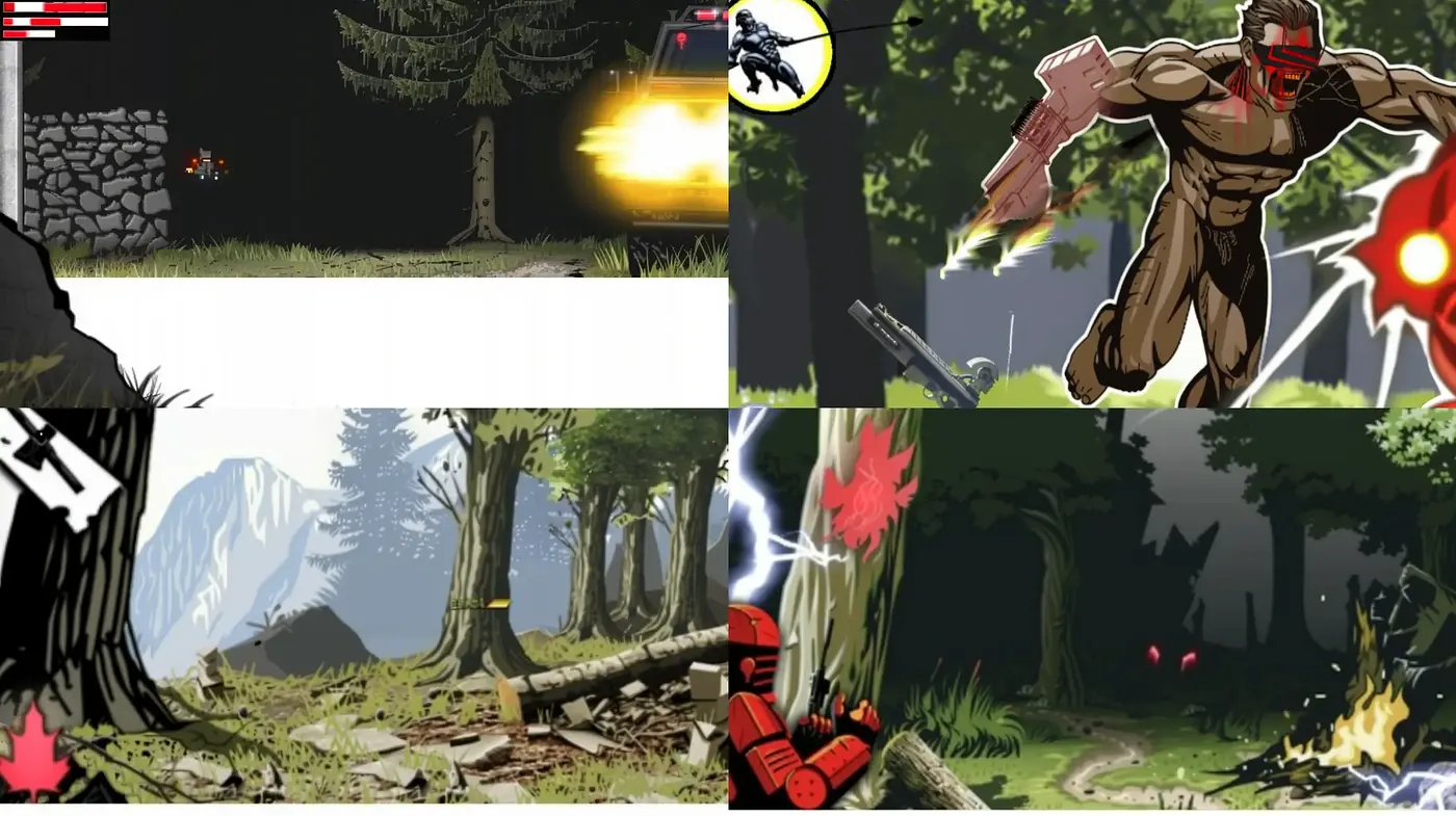 Dynamic Comic Book Pastiche with Vibrant Contrast - Midjourney sref style