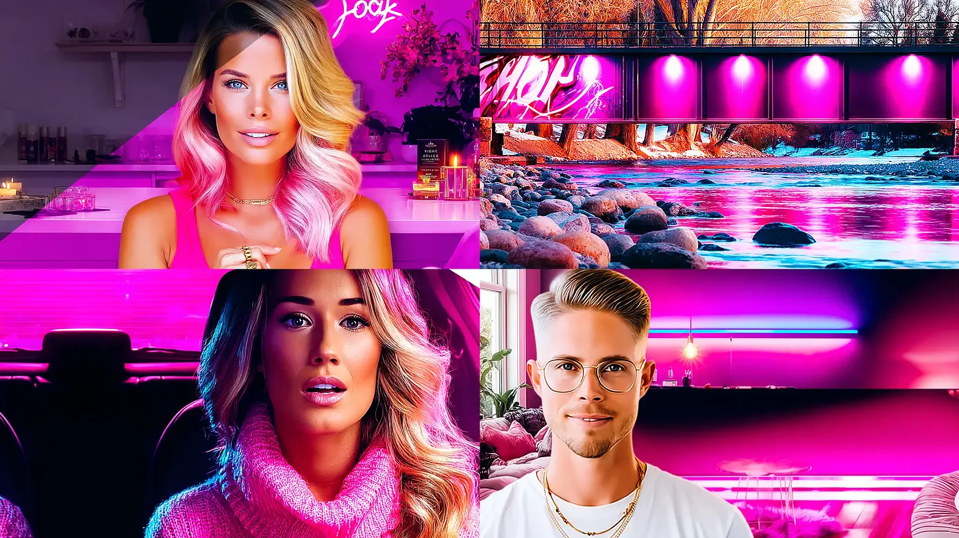 Vibrant, Neon-Infused Aesthetic with a Modern Touch - Midjourney sref style