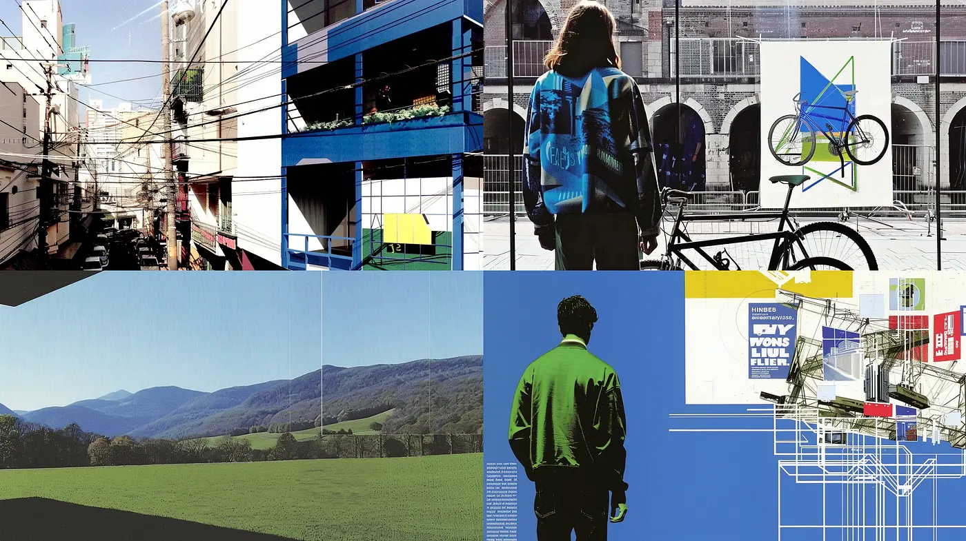 Fusion of Contemporary Urbanism with Geometric Abstraction - Midjourney sref style