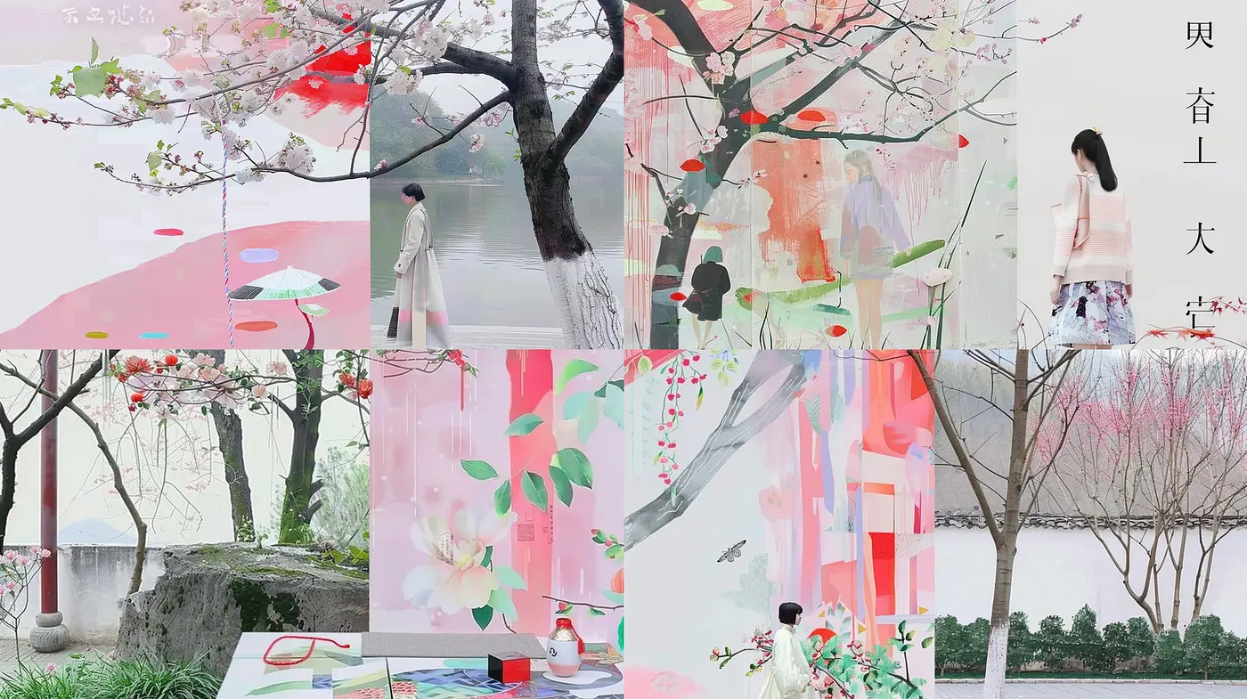 Serene Florals in Abstracted Transience: A Study in Ethereal Pastels and Blurred Textures - Midjourney sref style