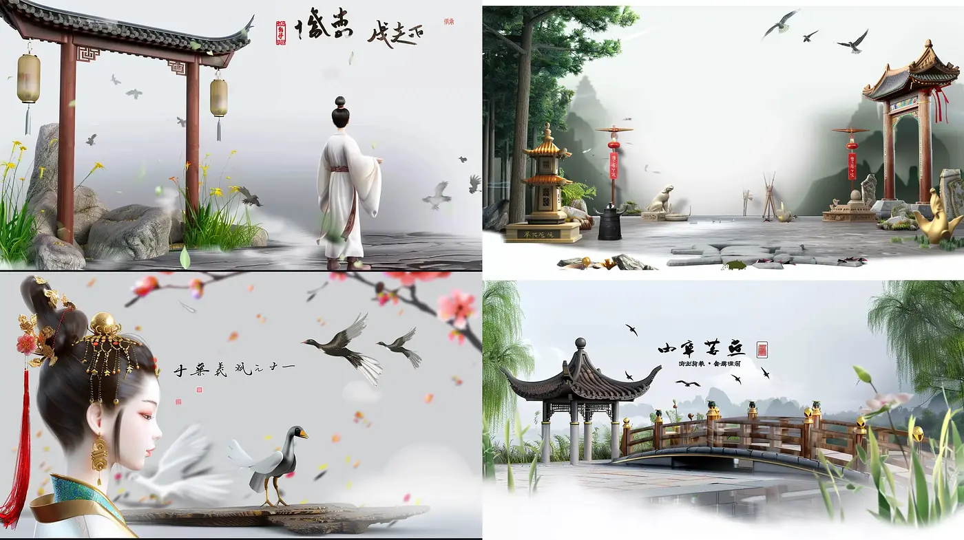 Serene Oriental Elegance: A Harmonic Blend of Traditional Asian Artistry and Modern Digital Techniques - Midjourney sref style