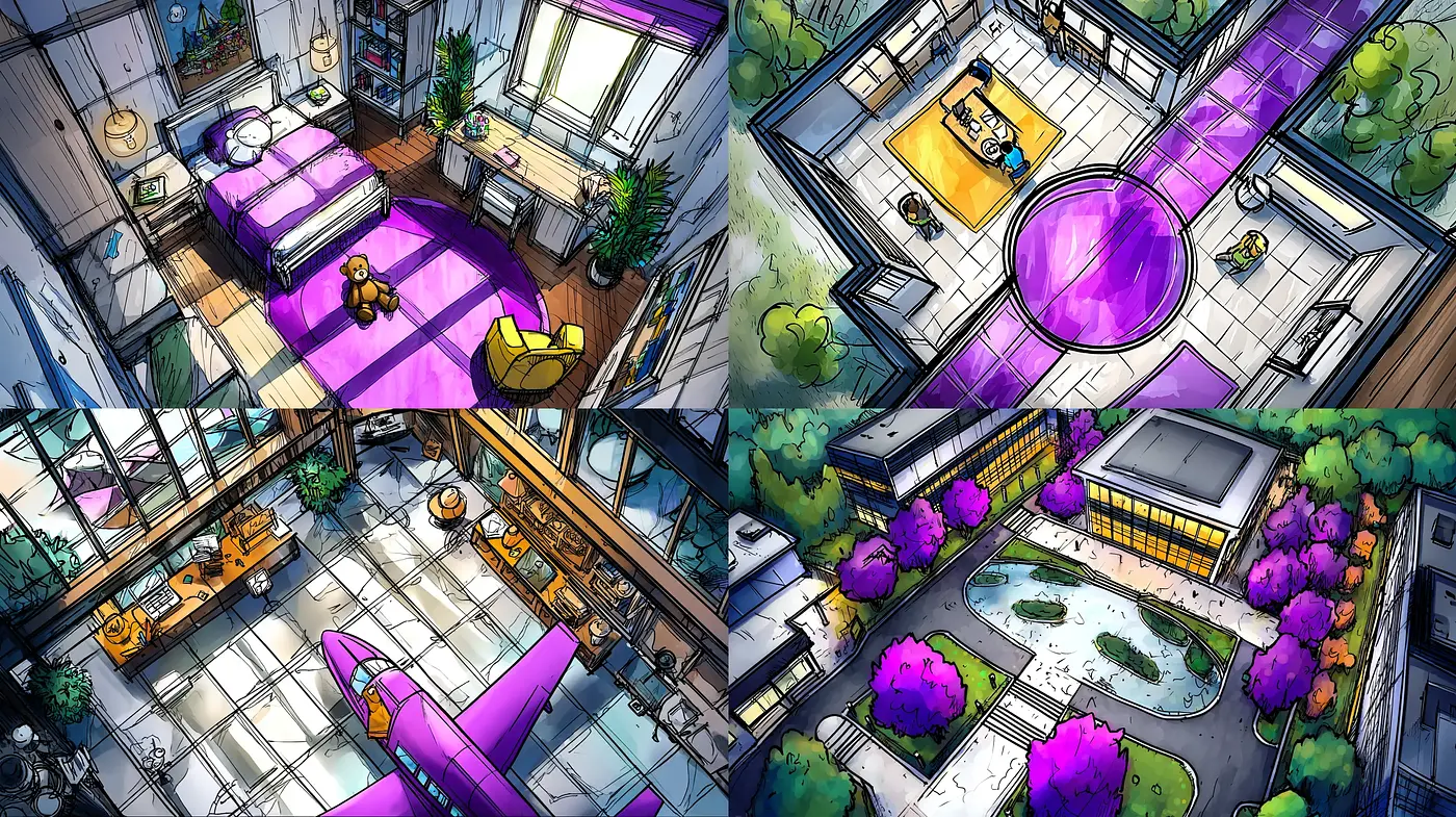 Stylized and Vibrant Illustrations with a Playful Aesthetic - Midjourney sref style