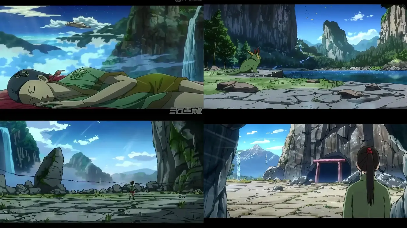Serene Anime-Inspired Natural Landscapes with Subtle Hues - Midjourney sref style