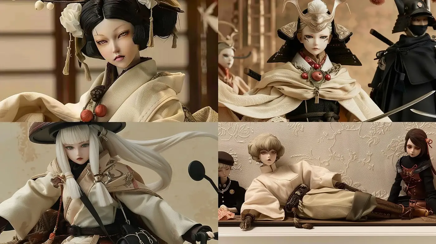 Ethereal Elegance in Sepia: A Harmonious Blend of East Asian Aesthetics and Fantasy Lore - Midjourney sref style