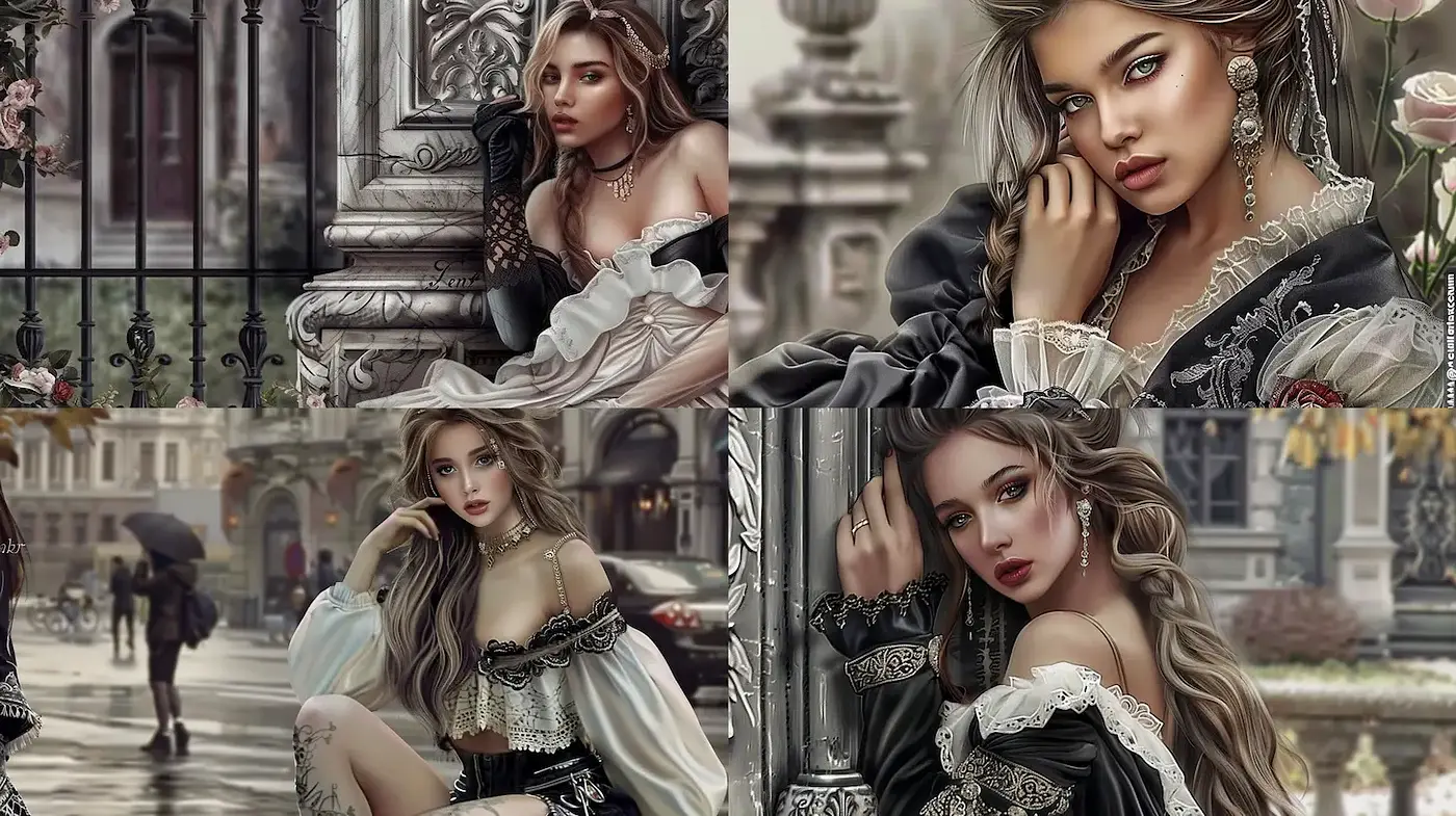 Elegant and Dramatic Romanticism with Baroque Influences - Midjourney sref style