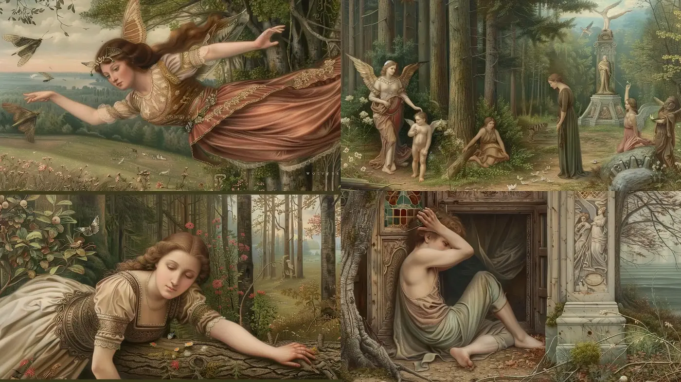 Enchanted Forest Dreamscape: A Neo-Renaissance Reverie - Midjourney sref style