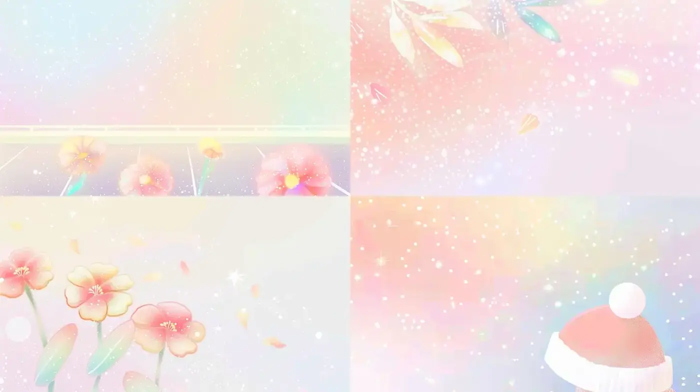 Soft pastel dreamscapes with a whimsical floral motif - Midjourney sref style
