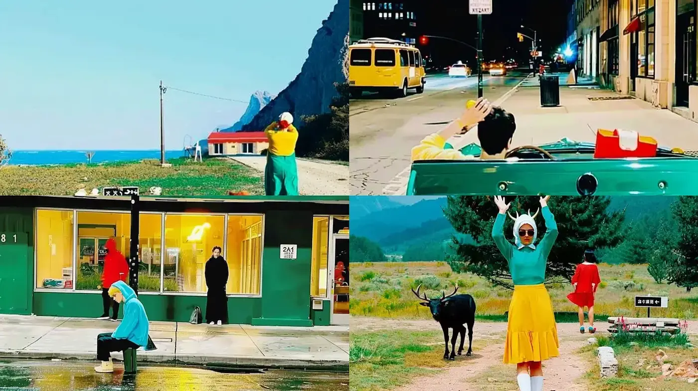 Vibrant and whimsical scenes infused with playful elements and a pop culture vibe - Midjourney sref style