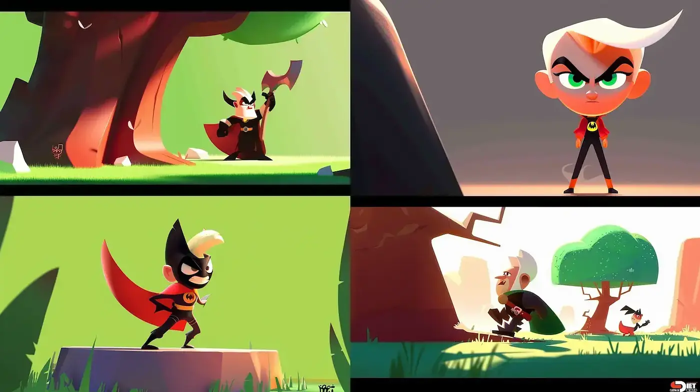 Vibrant and Playful Cartoon Aesthetic with Dynamic Characters - Midjourney sref style