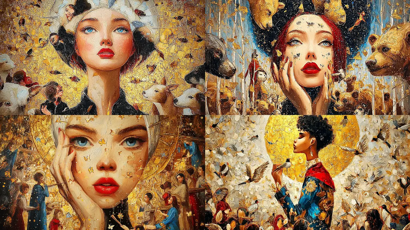 Elegant and ethereal aesthetics with dreamlike qualities - Midjourney sref style