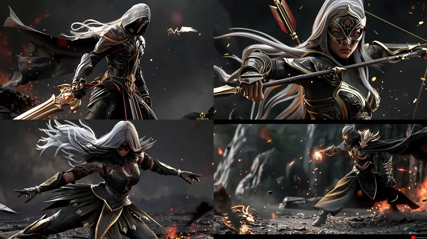 Epic Dark Fantasy Art with a Cinematic Flair - Midjourney sref style