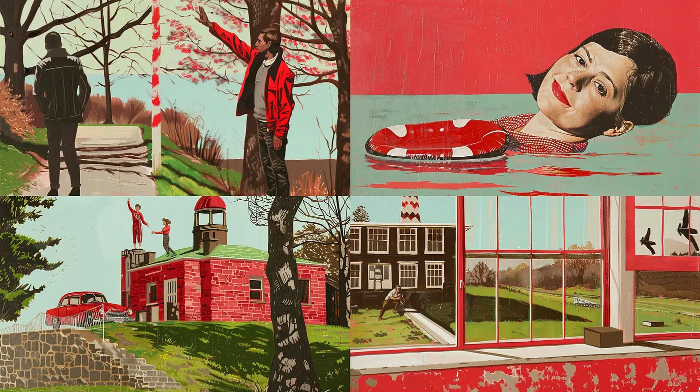 Autumnal Hues and Textured Vignettes: A Retro-Illustrative Fusion - Midjourney sref style