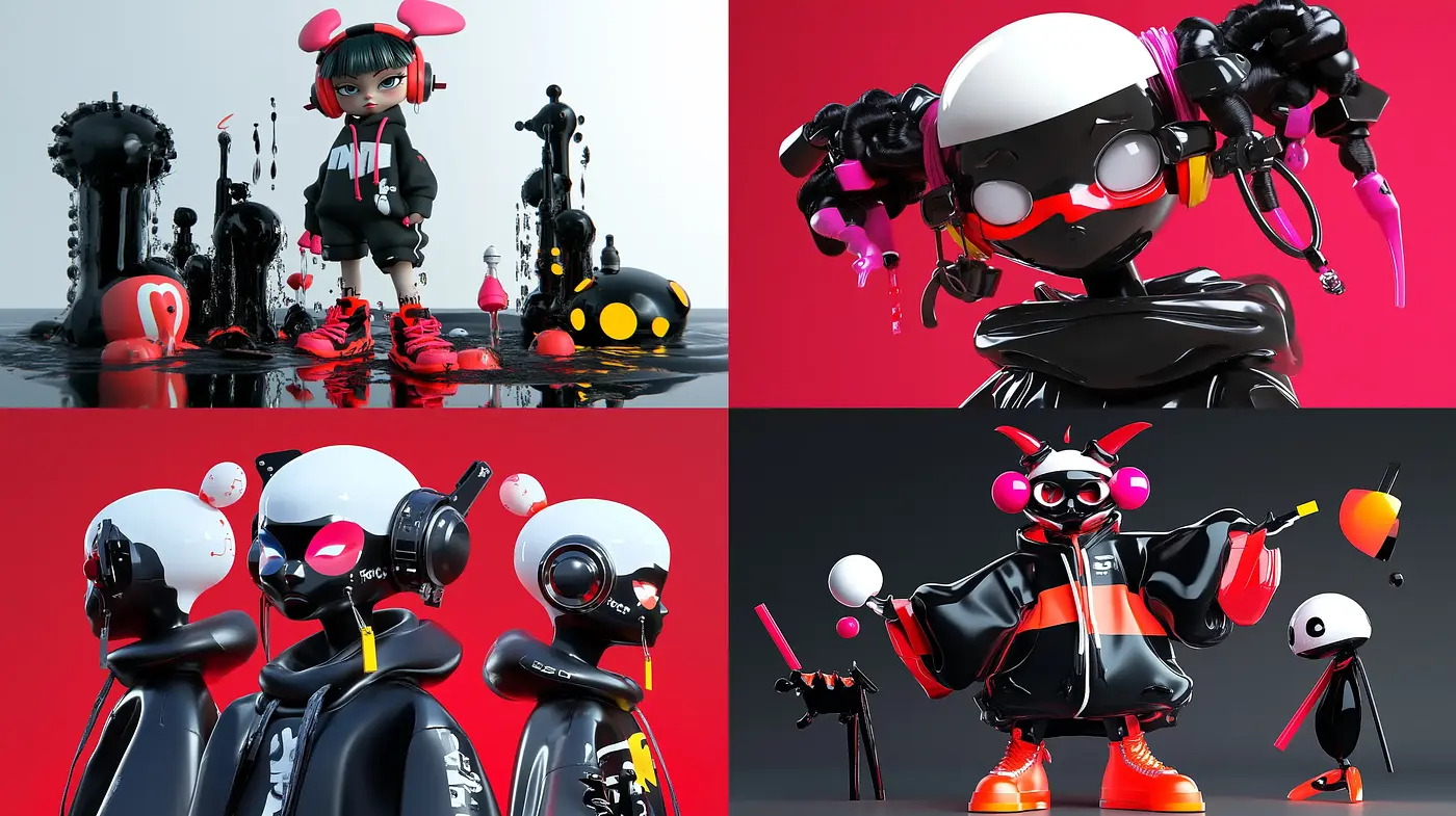 Sleek Futuristic Animation with High-Contrast Pop Art Influence - Midjourney sref style