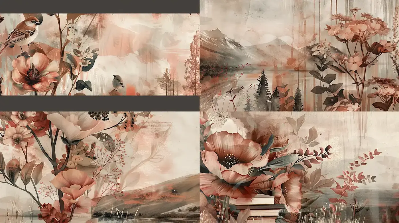 Soft and Ethereal Natural Illustrations with a Rustic Charm - Midjourney sref style