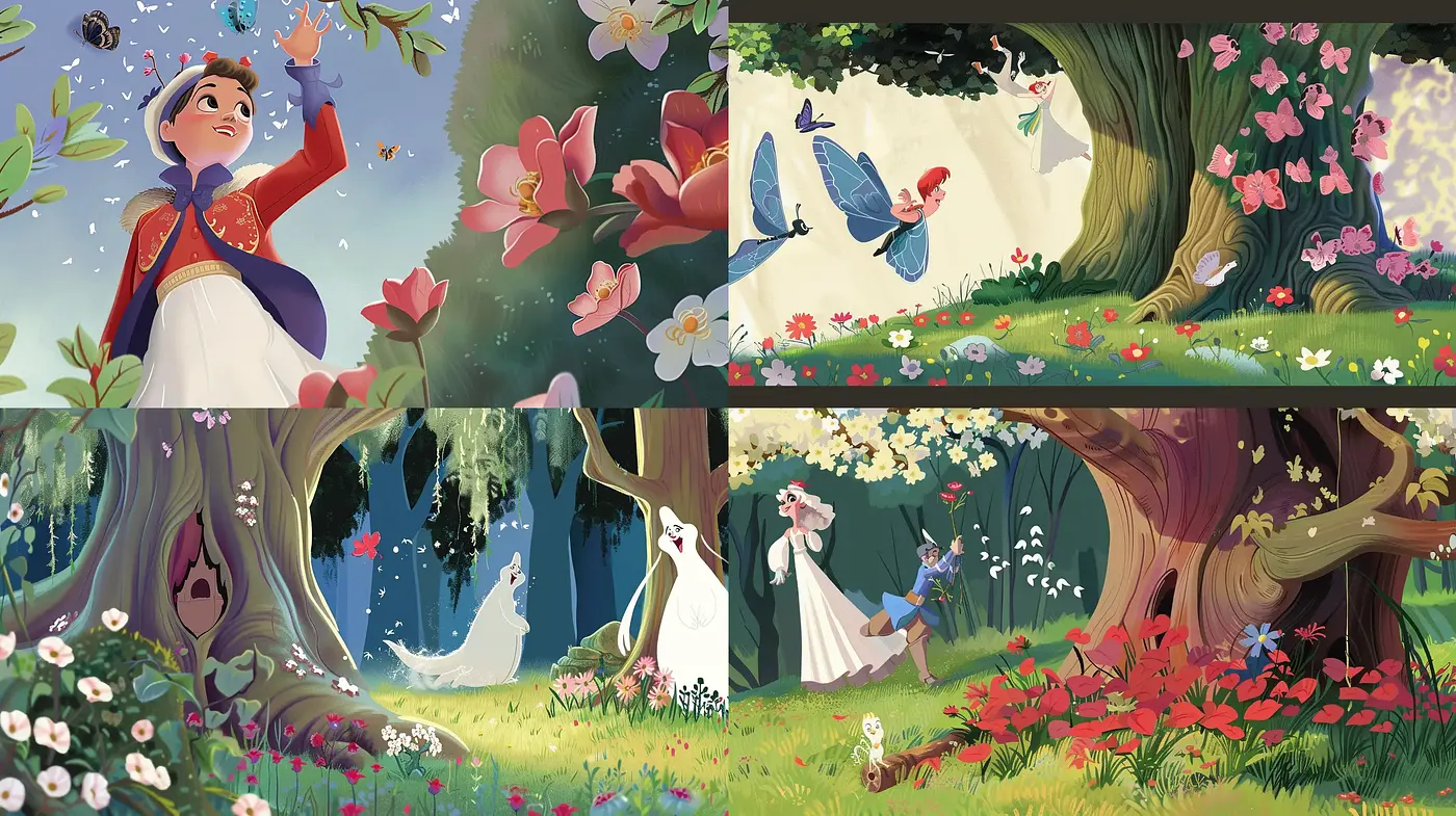 Enchanted Forest Whimsy: A Symphony of Florals and Pastels - Midjourney sref style