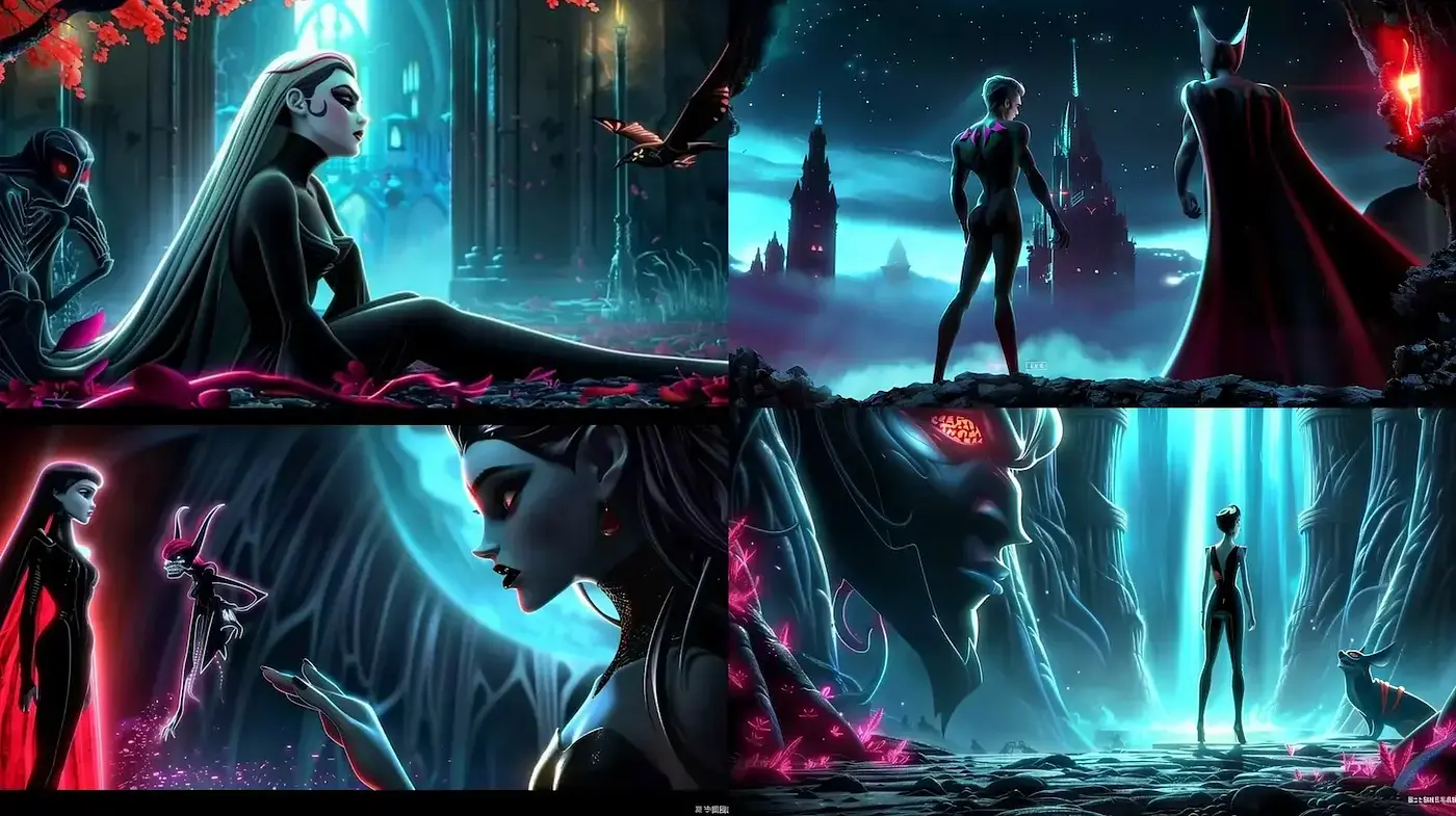 Eerie and Ethereal Aesthetic with a Dark Fantasy Twist - Midjourney sref style