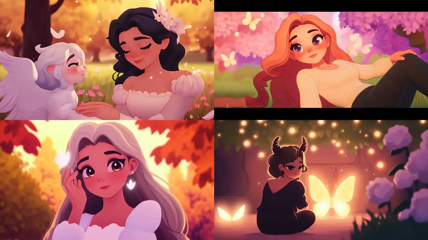 Enchanted Twilight: A Harmonious Blend of Soft Hues and Anime Inspirations - Midjourney sref style