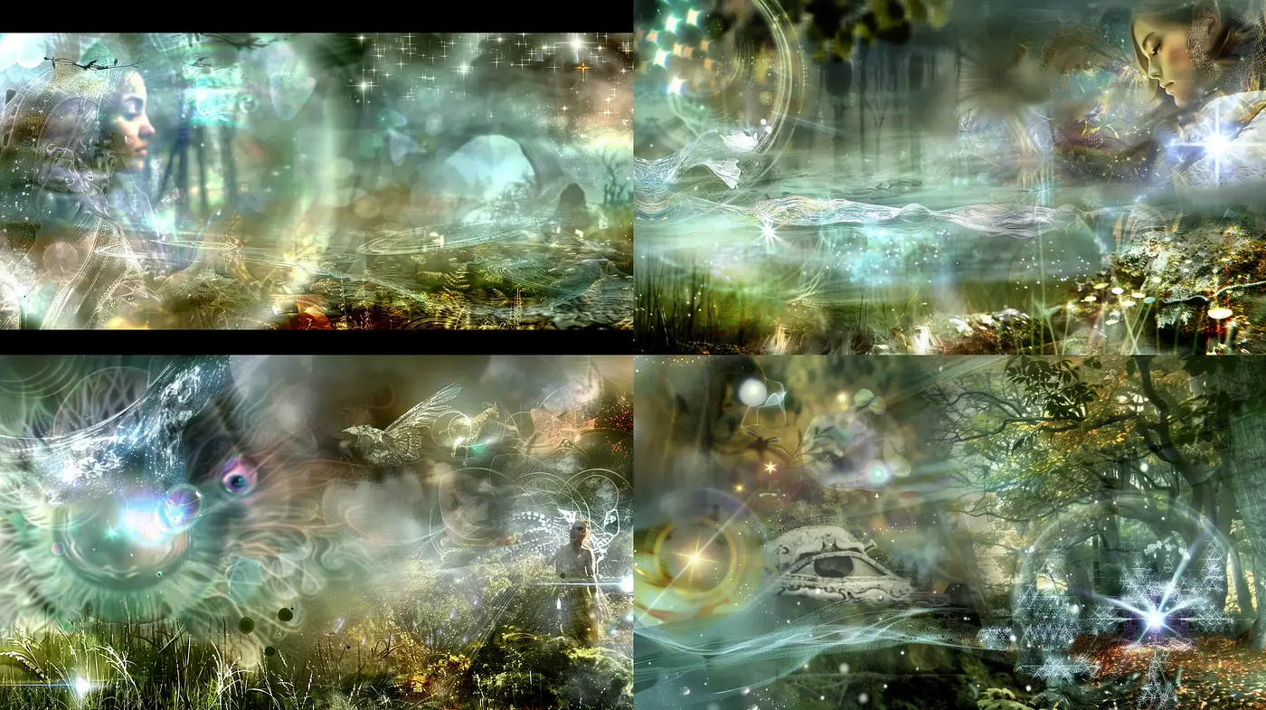 Ethereal Dreamscape Fusion with Surrealistic Overtones - Midjourney sref style