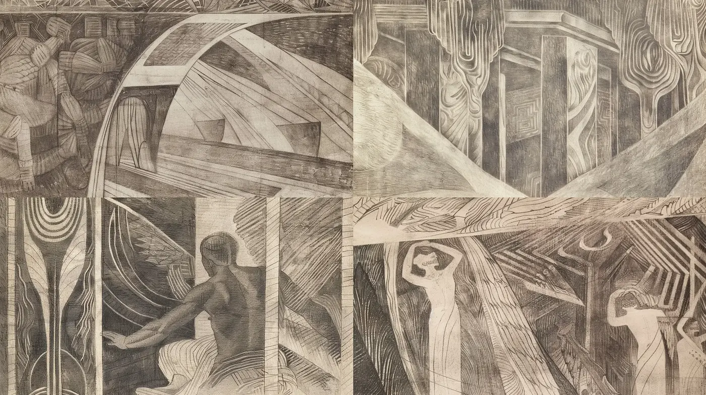 Whispers of Woodcut: An Echo of Expressionist Engravings - Midjourney sref style